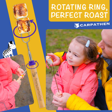 Rotating design makes even roasting easy for kids